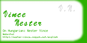 vince nester business card